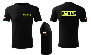 T-shirt PREMIUM Straż Kids nadruk Fluo 190g